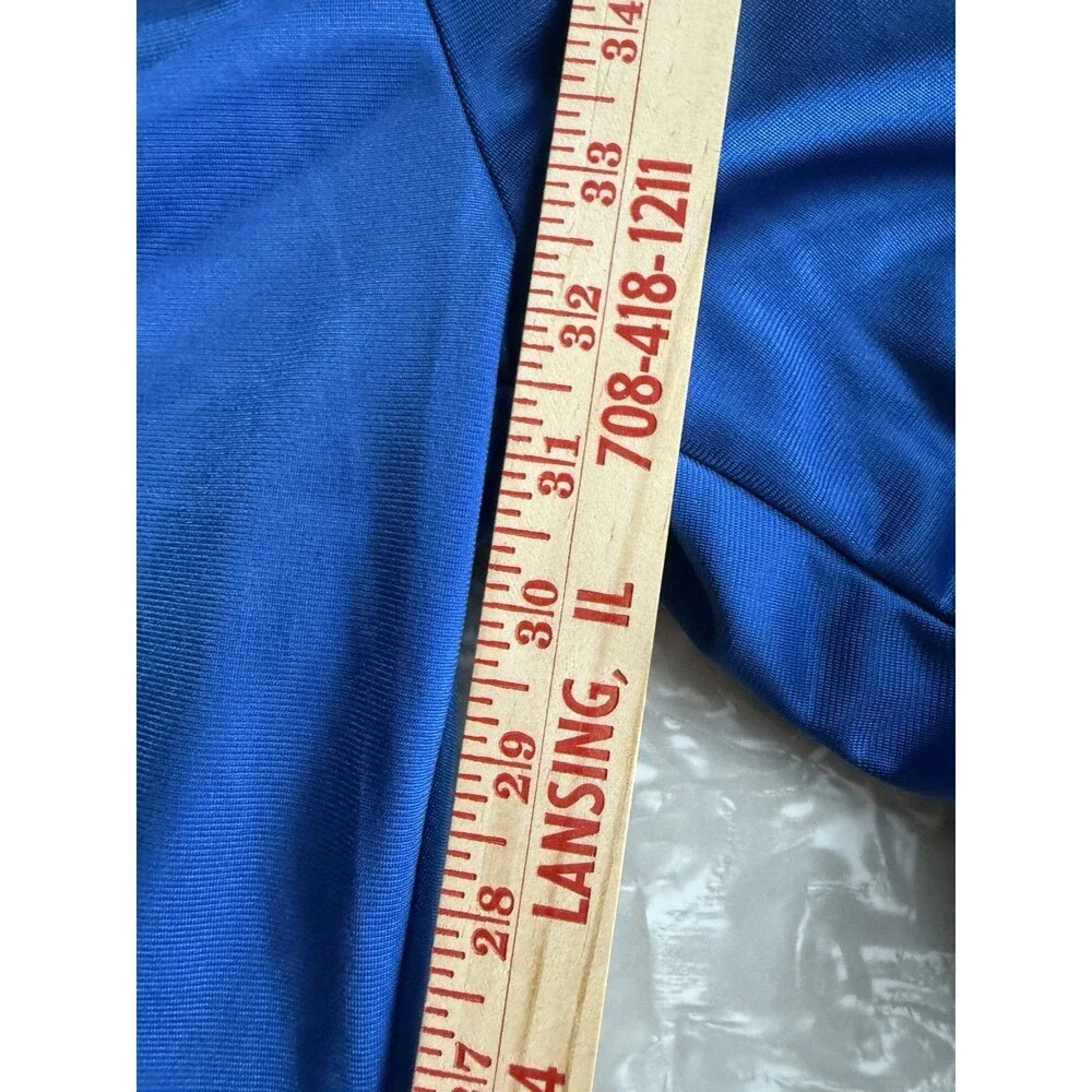 Vintage 90s Nike Men’s Blue Track Pants L‎ Solid Drawstring Elastic Waist